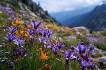 Obraz premium Lovely blooms in the mountains
