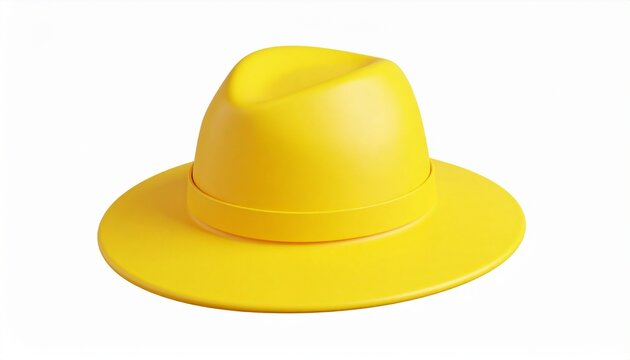 3D cartoon plastic-style pamela hat icon, isolated on a white background, perfect for vacation, fashion, spring, summer, holiday themes, seasonal design, and online marketing projects. High quality. 