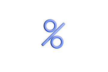 Percent sign. 3d, promotion, sale, percentage, marketing
