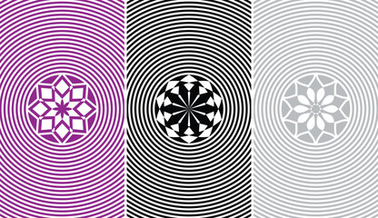 seamless abstract theme vertical background vector with three different patterns and colors for design elements