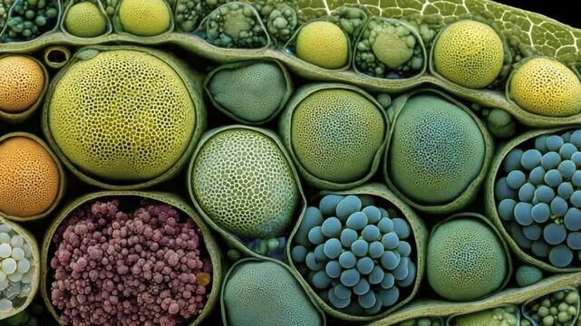 Microscopic Wonders A Cross-Section of a Plant's Cellular Structure