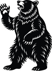 Bear Silhouette Animal Nature Icon.