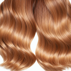 Blonde wavy hair close up