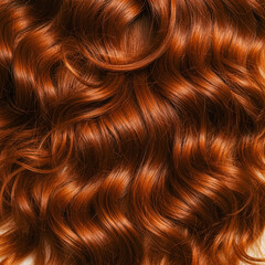 Close-up of curly red hair