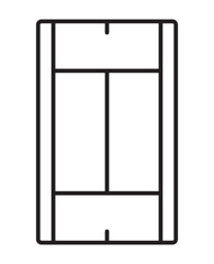Tennis court icon vector set. Tennis illustration sign collection. Sport symbol or logo.Flat minimalist sports ball icon set in vector EPS 10. Includes multiple types of sports balls like football, ba