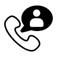 Customer Support Semi Solid Icon Style