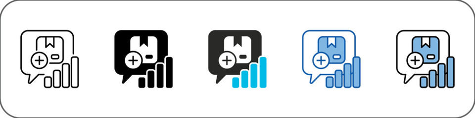 Fototapeta premium Demand Icon Pack Multistyle Illustration