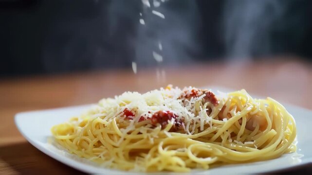 Spaghetti with cheese