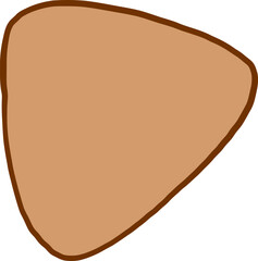Hand Drawn Sandy Beige Triangle Shape