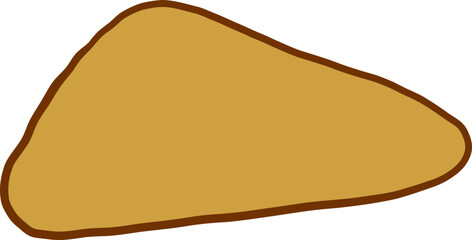 Hand Drawn Terracotta Red Triangle Element