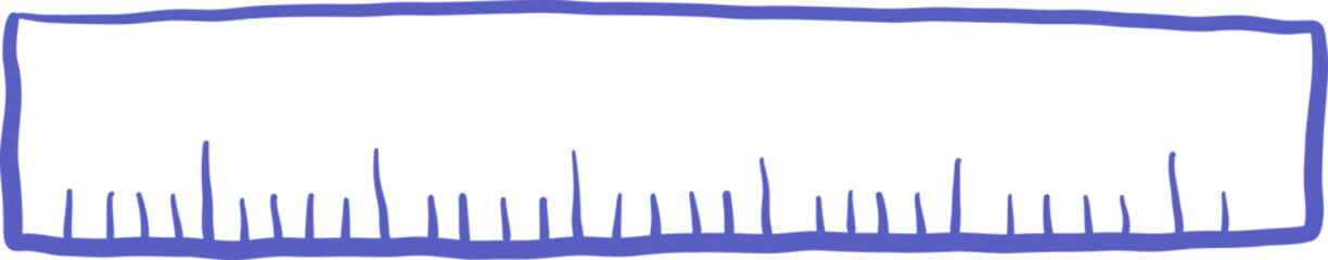 Obraz premium Hand Drawn Ruler With Measurement Lines