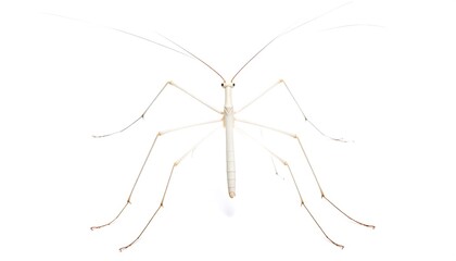 Pale insect, long limbs, isolated