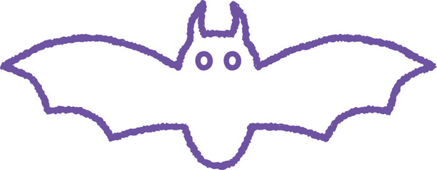 Halloween Bat isolated on white background-1-2-purple