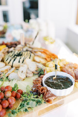 Wedding Party Charcuterie Table Meat Cheese