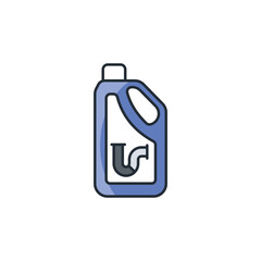 Drain Cleaner icon design with white background stock illustration