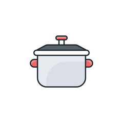 Cooker icon design with white background stock illustration