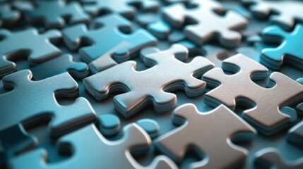 Puzzle Pieces Close-up