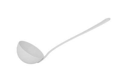 3D Render a spoon with a spoon handle on a white background