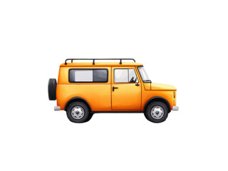 Obraz premium Vintage orange van with a retro design