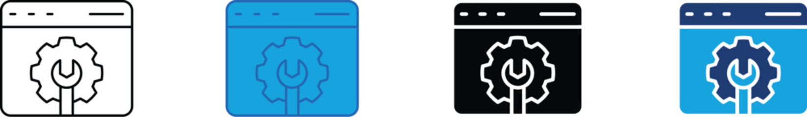 Obraz premium Website Maintenance multi - style icon