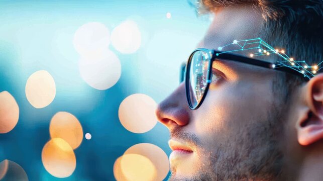 Future Engineer using augmented reality to design industrial components.