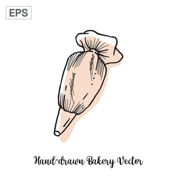 Hand-drawn Piping Bag Illustration