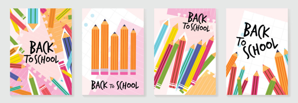 Back to school vector poster. Study Background design with doodle cartoon and education school supplies element. Kids hand drawn flat design for poster , wallpaper, website and cover template.
