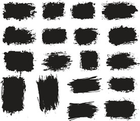 Black paint backgrounds and splatters