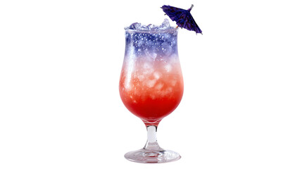 Multicolored Non-Alcoholic Cocktail in Clear Glass – Studio Shot