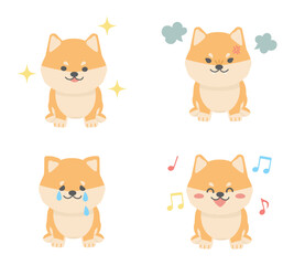 犬の喜怒哀楽の表情セット