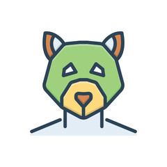 Color illustration icon for mask