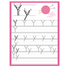 Worksheet Alphabet Y