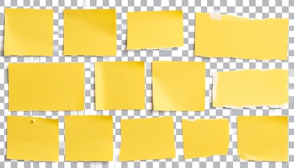 Obraz premium Sticky notes on transparent background
