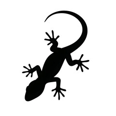 Obraz premium Illustration vector of a lizard silhouette