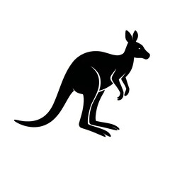 Fototapeta premium kangaroo vector illustration silhouette