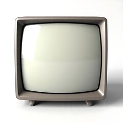 old tv isolated on white background