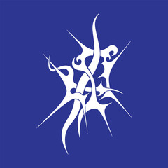 Tribal Y2K illustration vector New