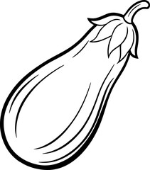 Eggplant hand drawn vector illustration