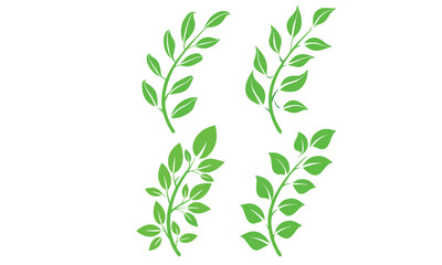 Modern Leaf Logo Designs Vector Green Nature Icons for Eco, Organic, and Botanical Branding