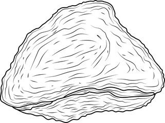 Fried chicken breast hand drawn ink sketch vector