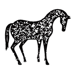 年賀状向け・馬イラスト素材【スタンプ】
