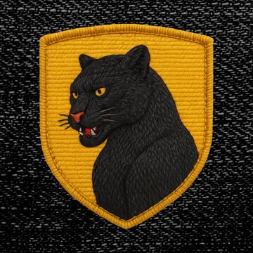 Fierce panther emblem design animation isolated asset, transparent 4K video, alpha channel, ProRes 4444