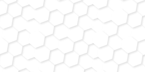 Background with hexagons . Abstract background with lines . white texture background . hexagon abstract background. Surface polygon pattern with glowing hexagon paper texture and futuristic business