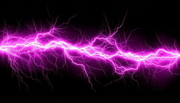 Dynamic Purple Lightning Bolt Discharge