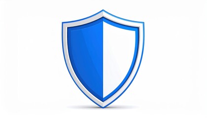 Blue and White Shield Design Representing Security and Protection