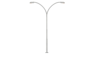 3D Render a street light with a street sign on it