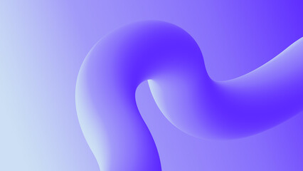 Smooth 3D abstract gradient form with fluid curvature in gradient purple, blue, white tones. Soft transitions create a sense of motion and depth. Minimal pastel background. Elegant, modern visual 