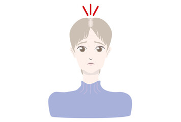 薄毛に悩む女性