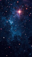 Obraz premium Sparkling stars scattered across inky black canvas, celestial bodies, sparkle, night photography
