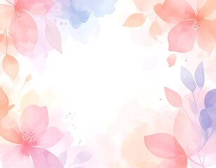 Elegant Pastel Watercolor Floral Background for Feliz Día de la Madre
